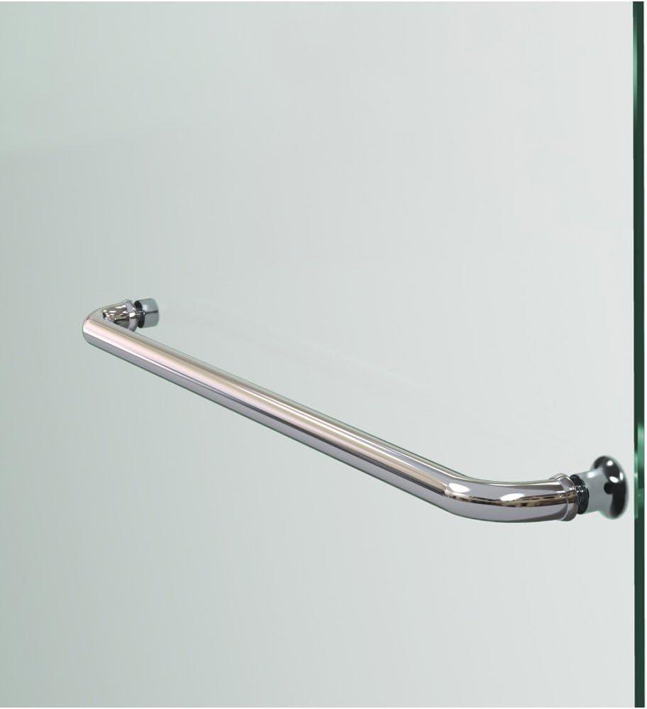 Aqua Uno 56" W x 58" H Hinged Semi-Frameless Tub Door