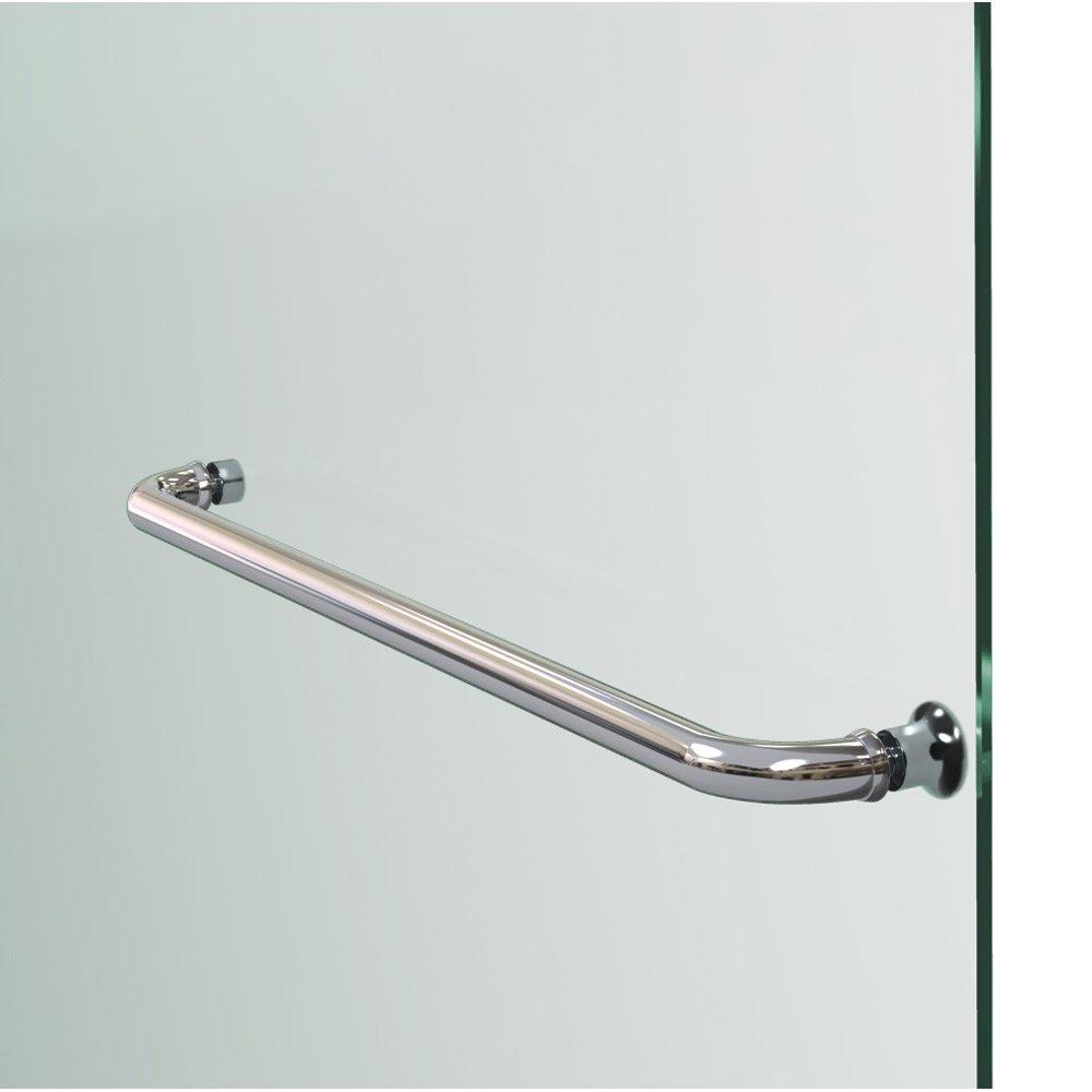 Aqua Uno 56" W x 58" H Hinged Semi-Frameless Tub Door