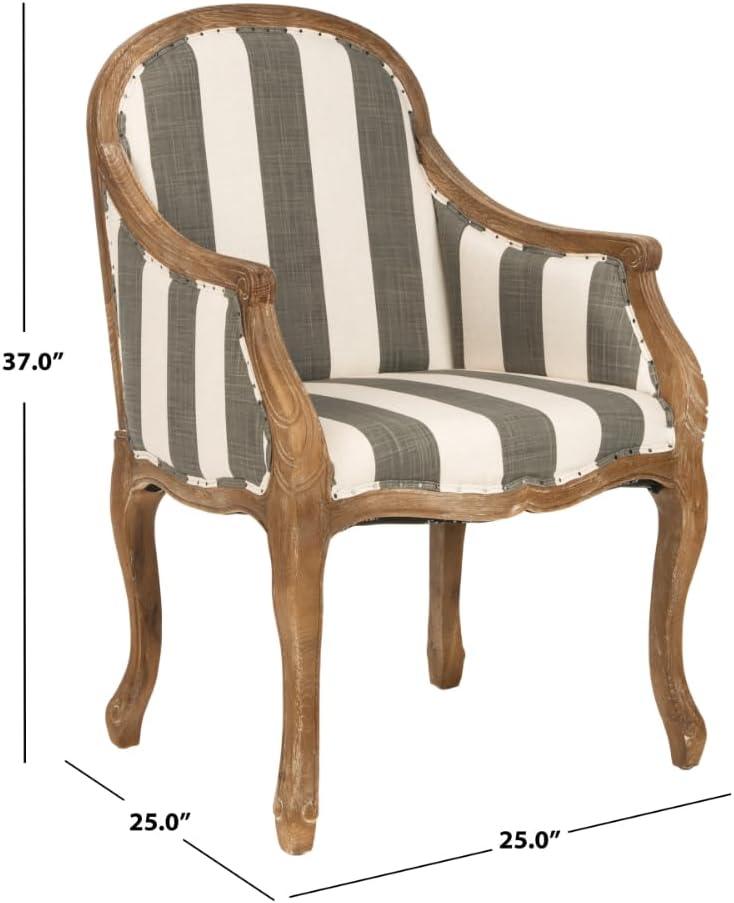 Esther Arm Chair - MCR4575B - Grey/White - Safavieh