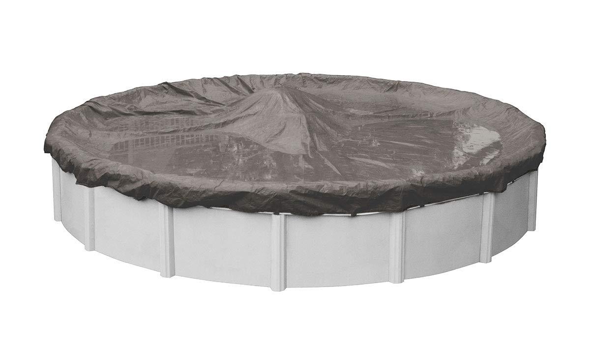 Magnesium Gray Heavy-Duty Polyethylene Round Winter Pool Cover, 15 ft