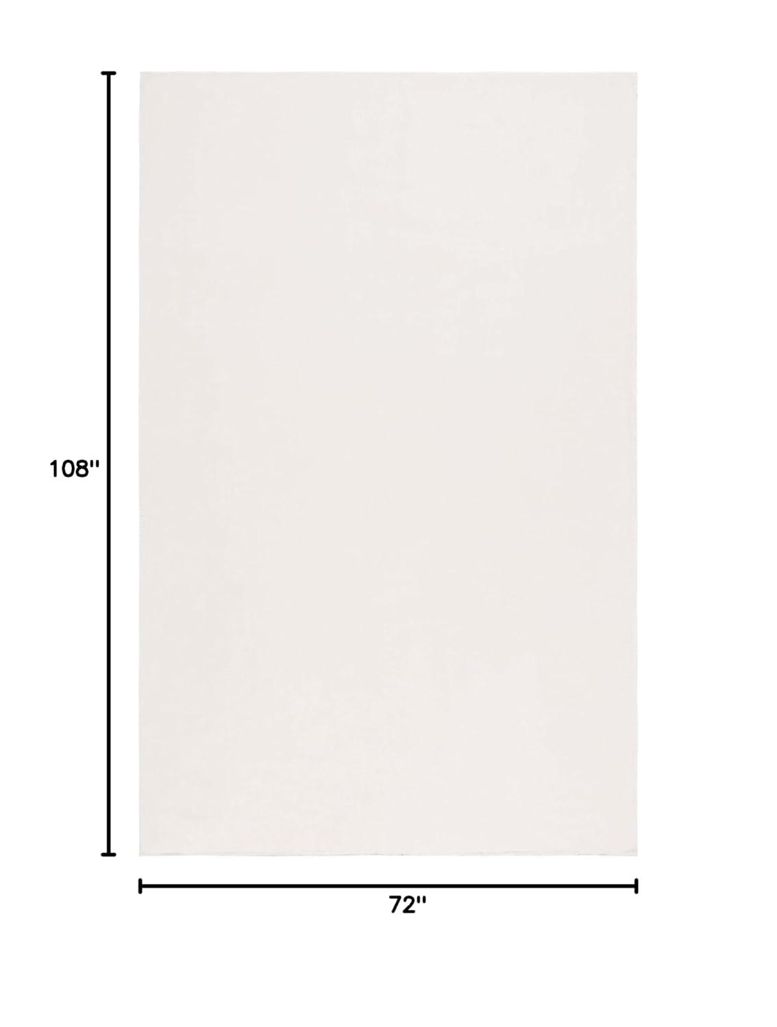 SAFAVIEH Faux Rabbit Fur Daven Solid Area Rug, Beige, 6' x 9'