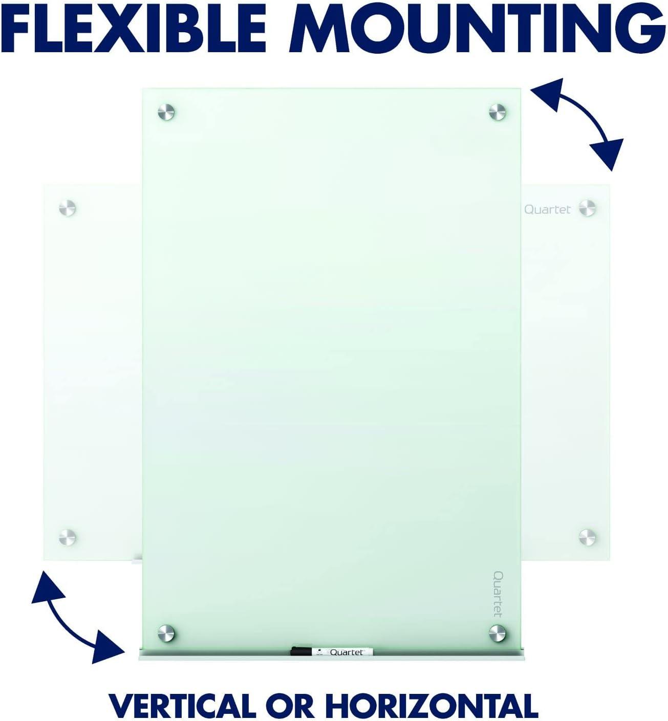 96" x 48" White Magnetic Tempered Glass Whiteboard