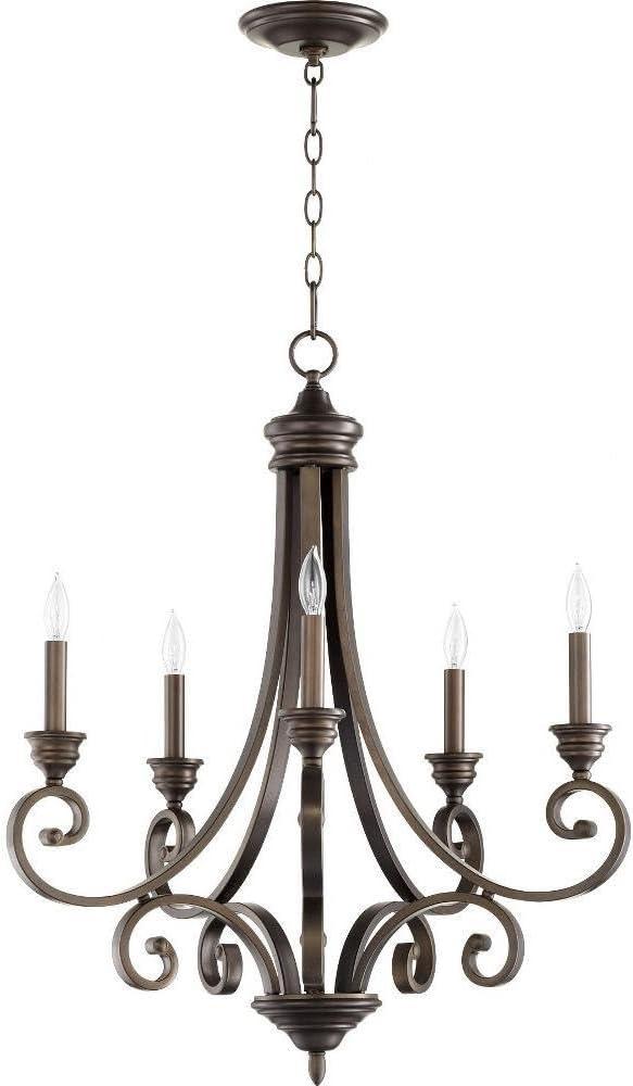 Quorum Lighting Bryant 5-Light Chandelier, Oiled Bronze