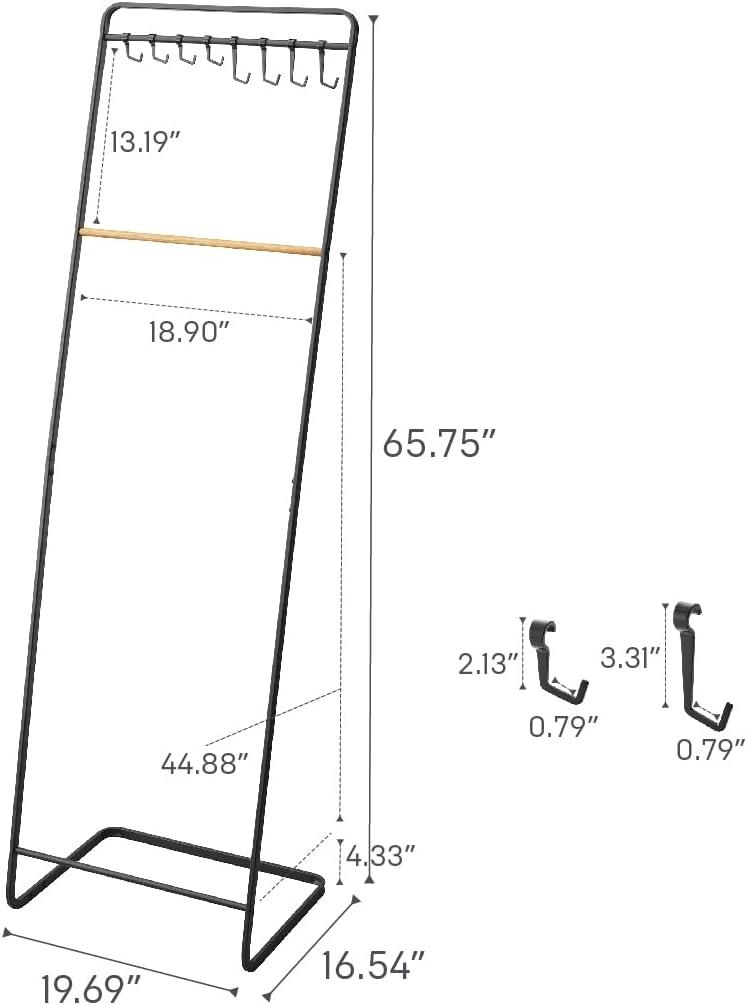 Yamazaki Home Steel 8 - Hook Freestanding Coat Rack