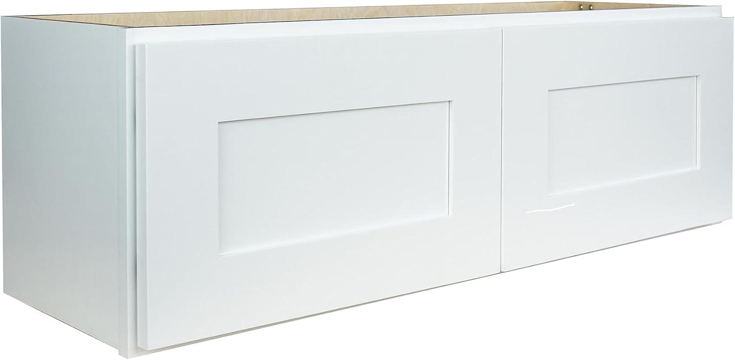 Hollywood Fabiani Design Shaker Wall Kitchen Cabinet Ready to Assemble 30 in. W x 12 in. D x 12 in. H White