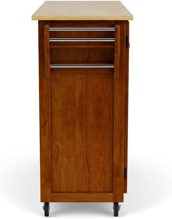 Create-a-Cart Cherry Kitchen Cart with Salt and Pepper Granite Top