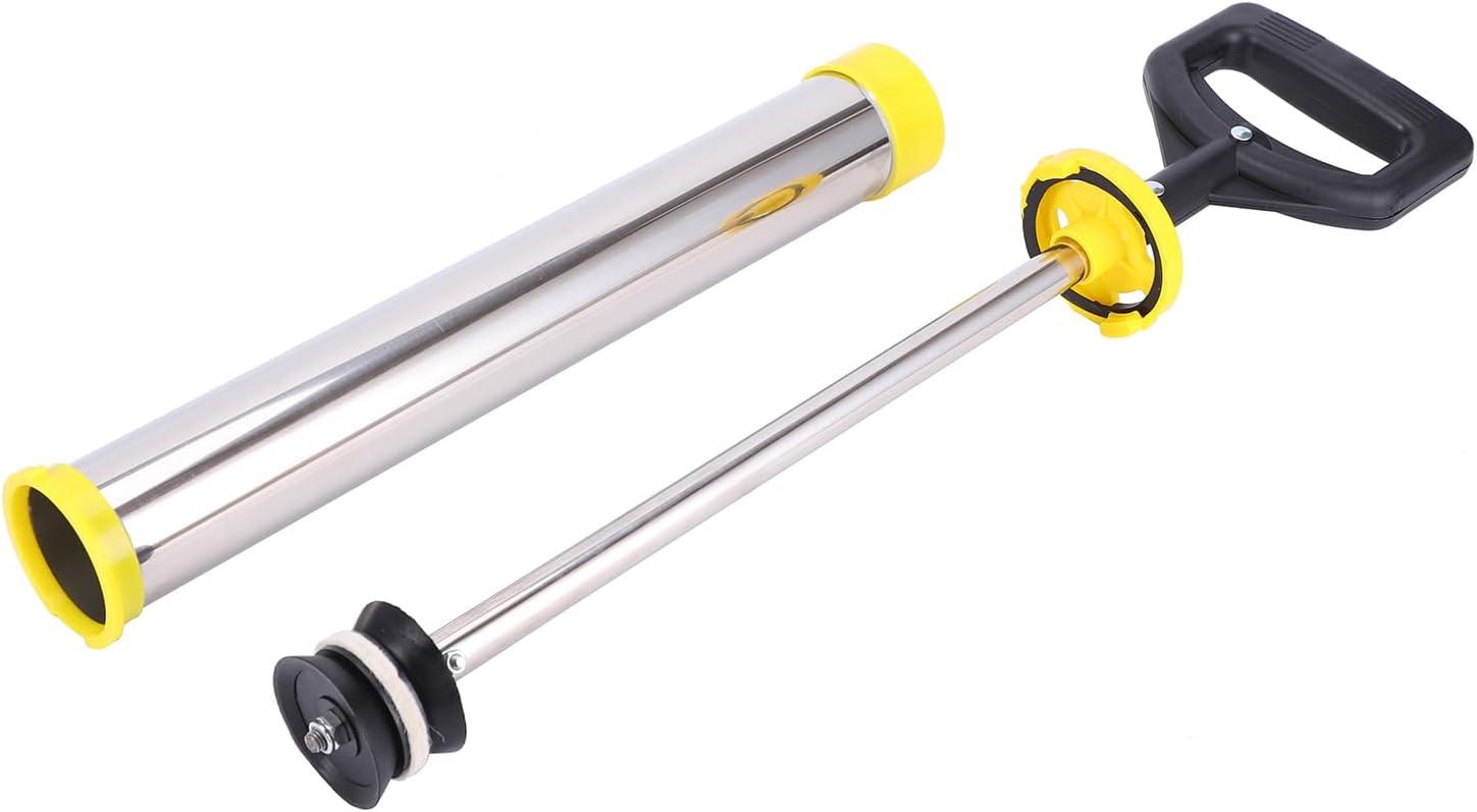 Mortar Gun Grout Gun Cement Caulk Gun Stainless Steel Lime Caulking Gun Brick Pointing Tools with 5 Nozzles