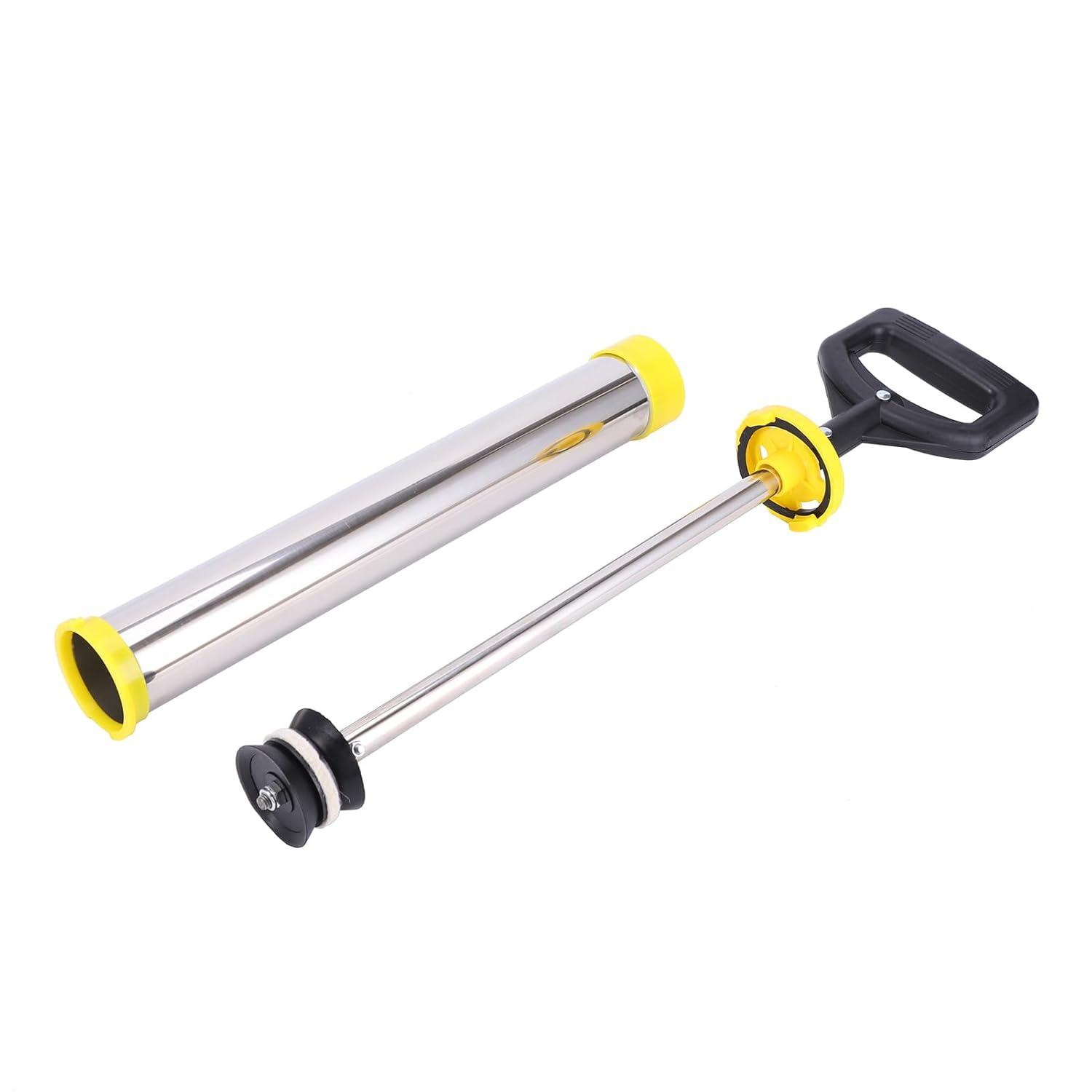 Mortar Gun Grout Gun Cement Caulk Gun Stainless Steel Lime Caulking Gun Brick Pointing Tools with 5 Nozzles