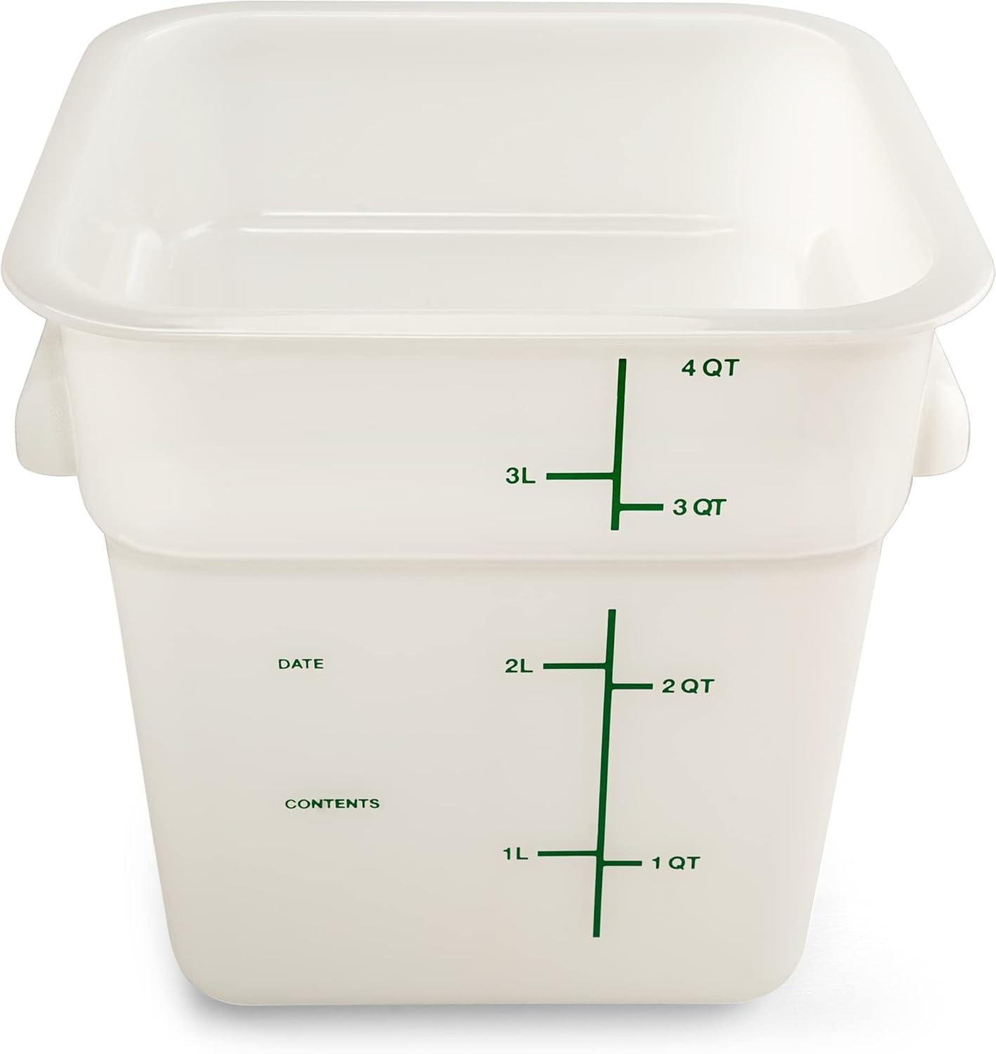 White 4-Quart Stackable Plastic Food Storage Container Set