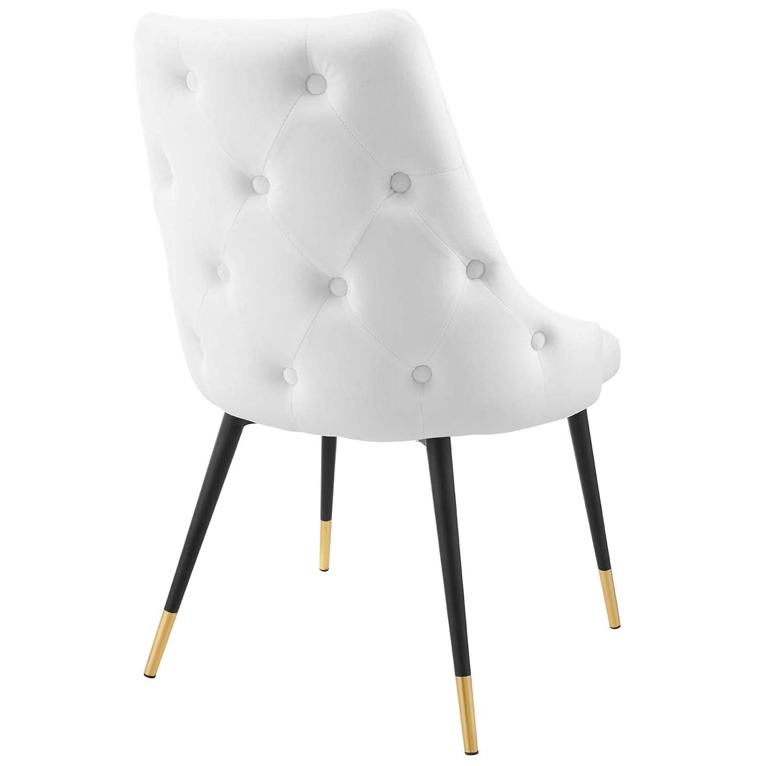 Modway Adorn 17.5" Tufted Performance Velvet Dining Side Chair in White