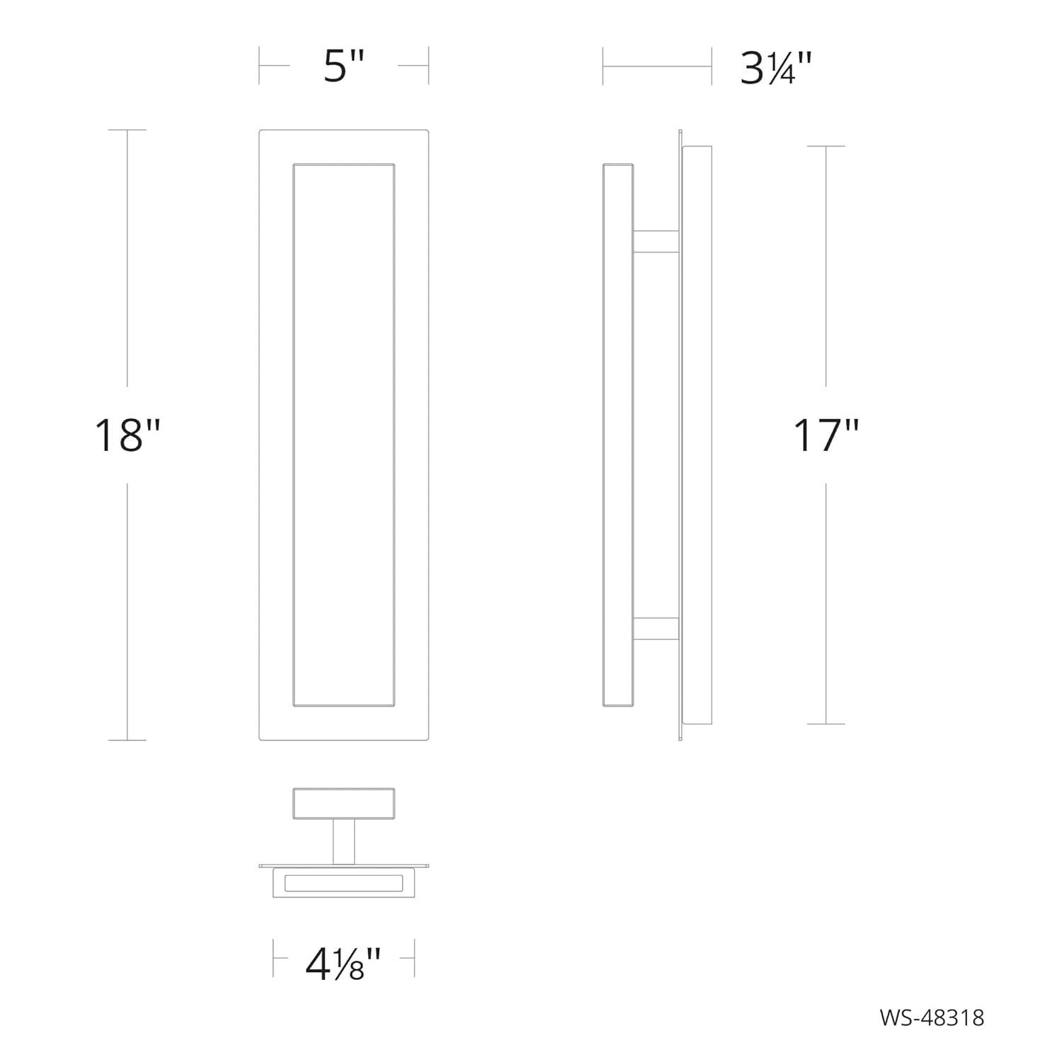 Zurich Aluminum LED Flush Mounted Sconce