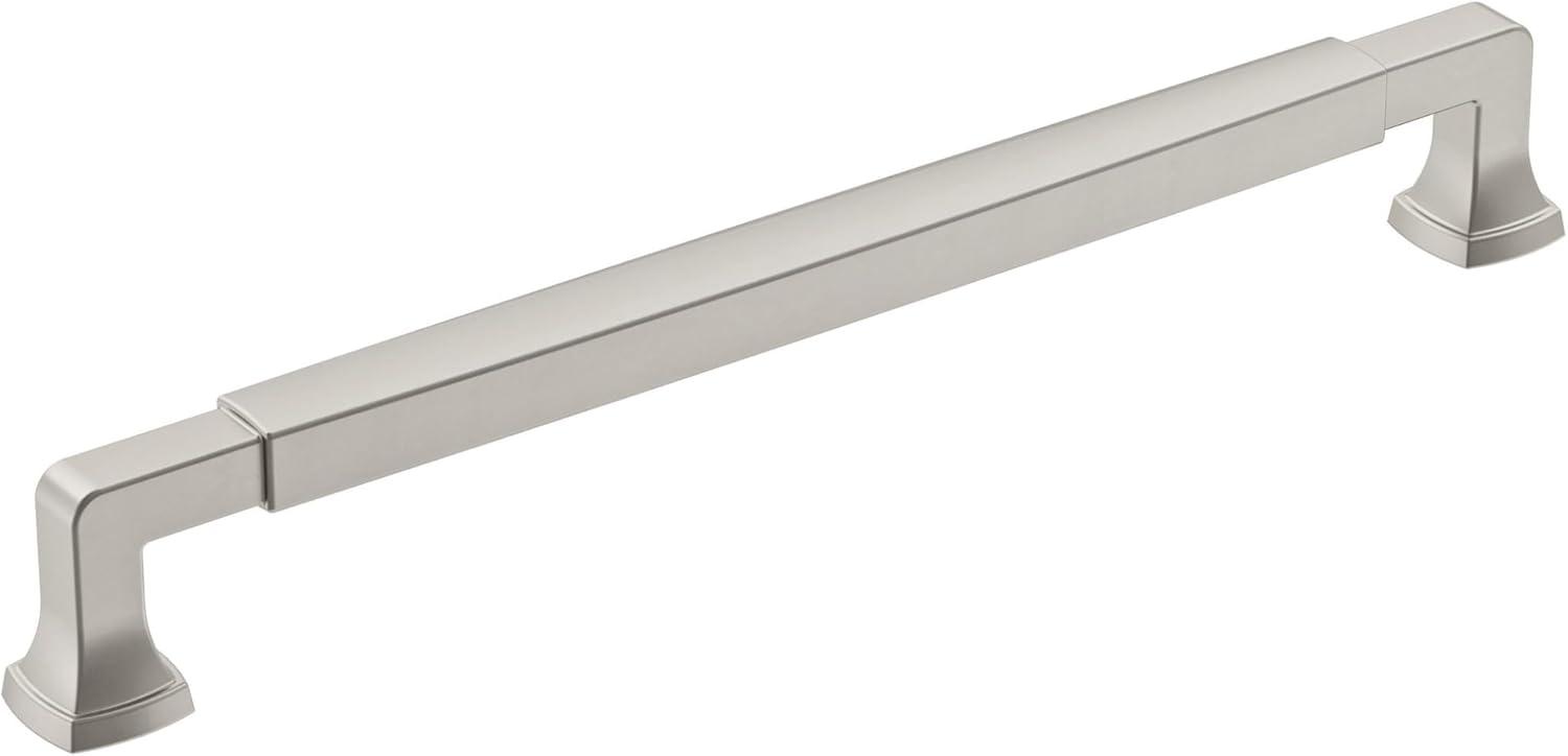Amerock Stature 8-13/16 inch (224mm) Center-to-Center Satin Nickel Cabinet Pull