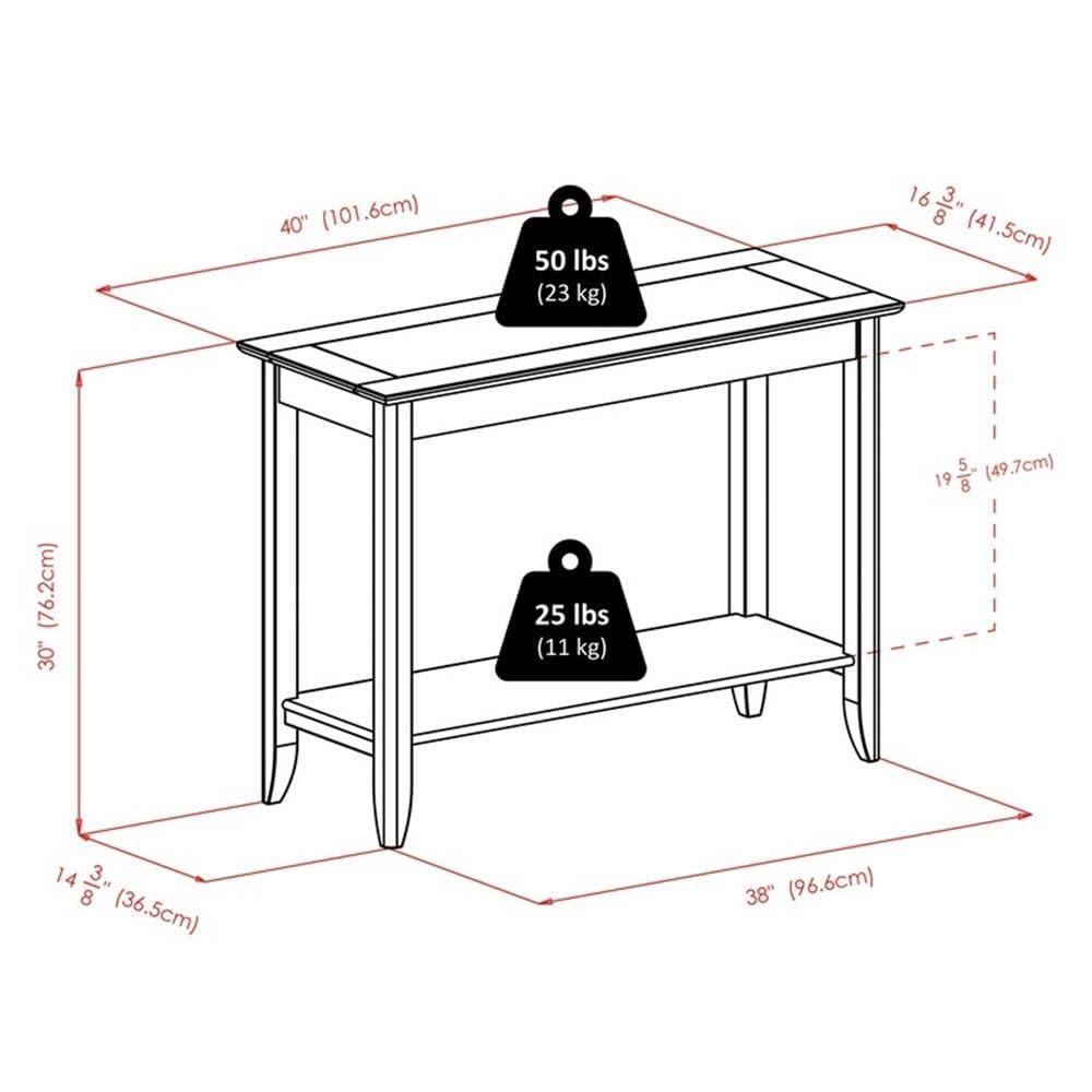 Santino Console Hall Table Oyster Gray - Winsome: Entryway Furniture with Shelf, Wood Veneer Sofa Table