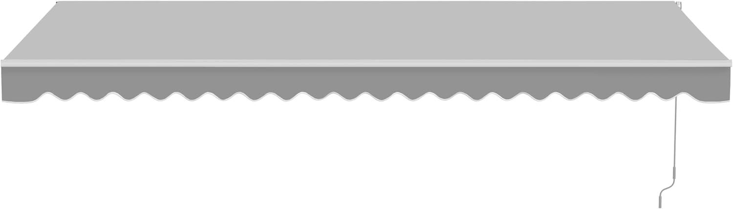 ALEKO Motorized Retractable Patio Awning- Black Frame