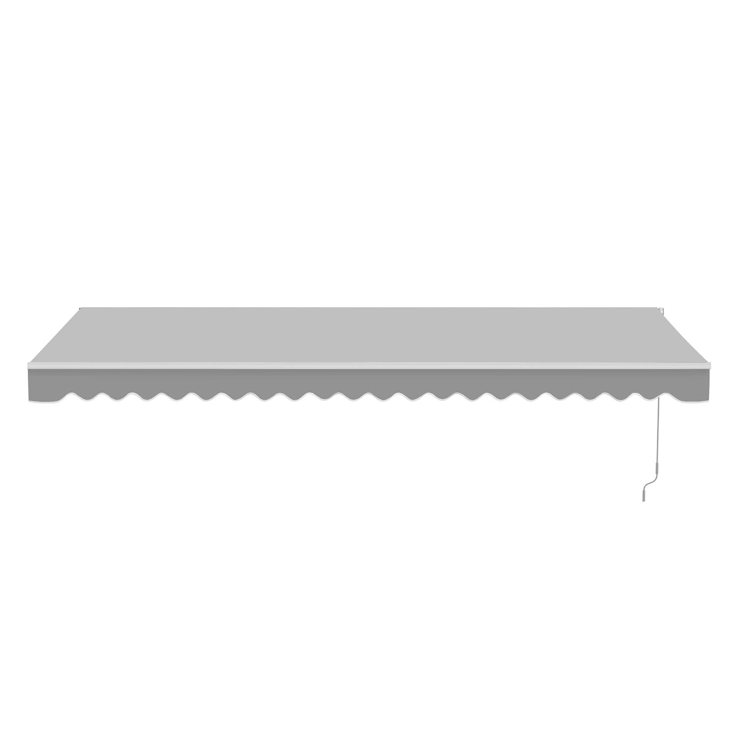 ALEKO Motorized Retractable Patio Awning- Black Frame