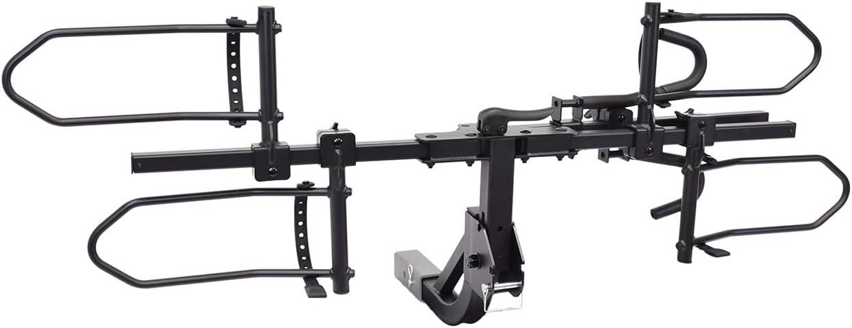 Black Steel Hitch Mount Folding E-Bike Carrier