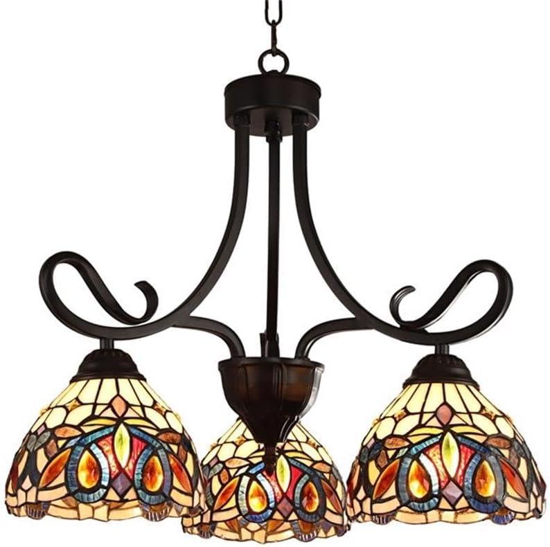 Radiance Goods Victorian Tiffany-Style Dark Bronze 3 Light Mini Chandelier 22" Wide