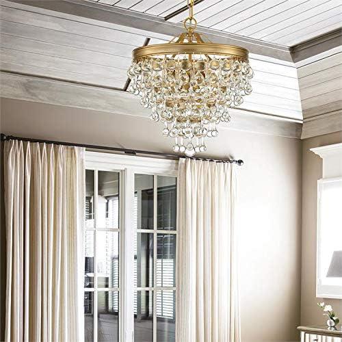 Vibrant Gold Mini Chandelier with Crystal Accents