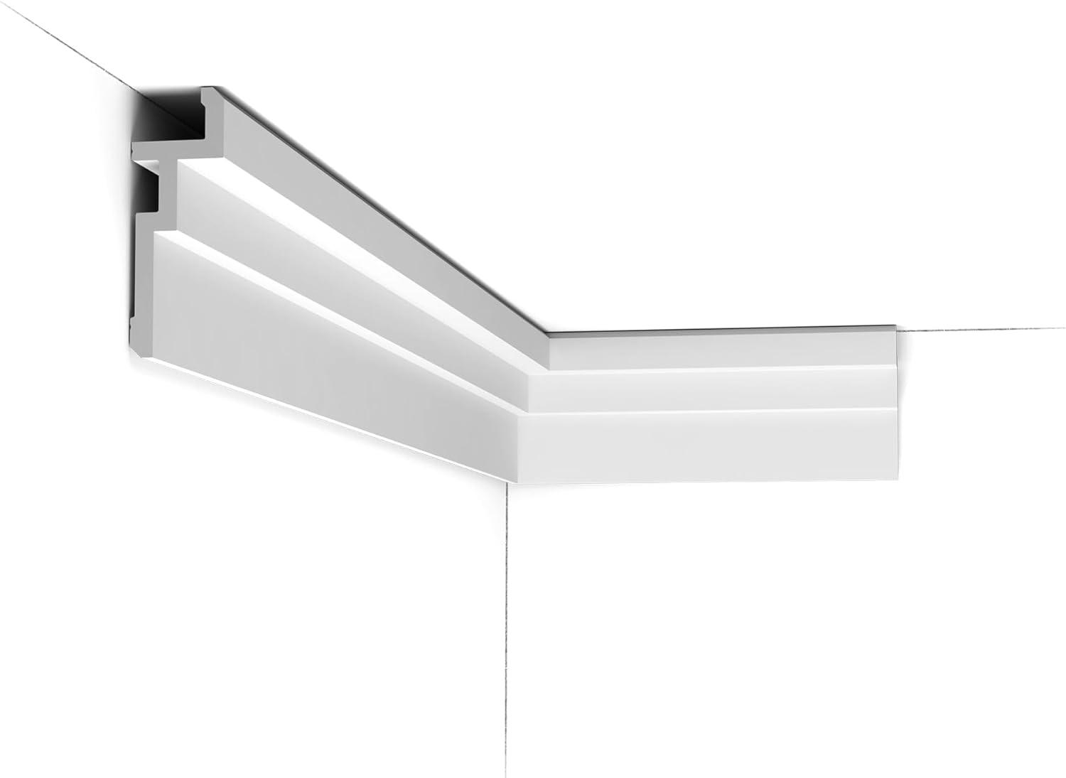 Architectural Products by Outwater L.L.C. 1-5/8 in x 4-1/2 in x 78-3/4 in Primed White Plain Polystyrene Crown Moulding (Set of 12)