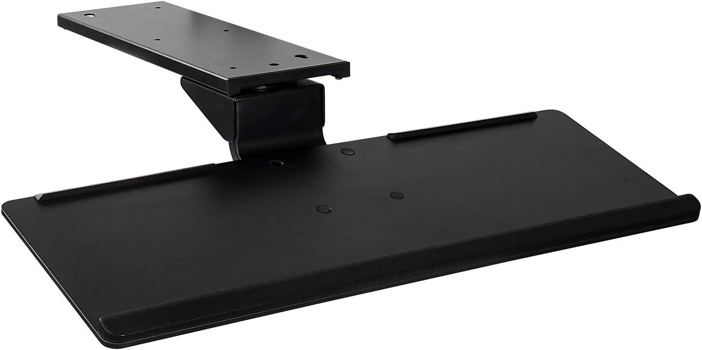 Mount-it Mount-It! Under Desk Keyboard Tray and Mouse Platform with Gel Wrist Pad, 17 inch Space Saving Track