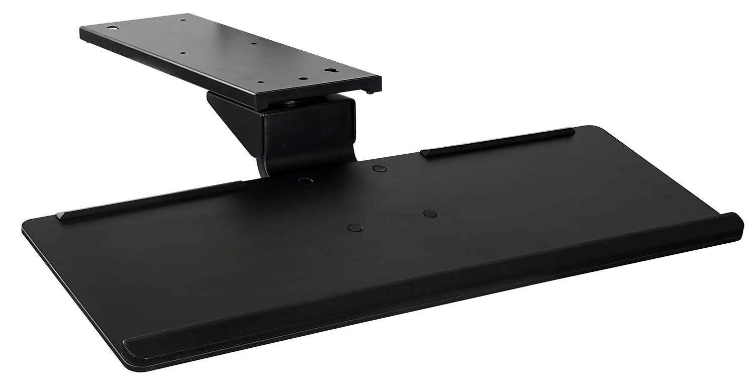Mount-it Mount-It! Under Desk Keyboard Tray and Mouse Platform with Gel Wrist Pad, 17 inch Space Saving Track