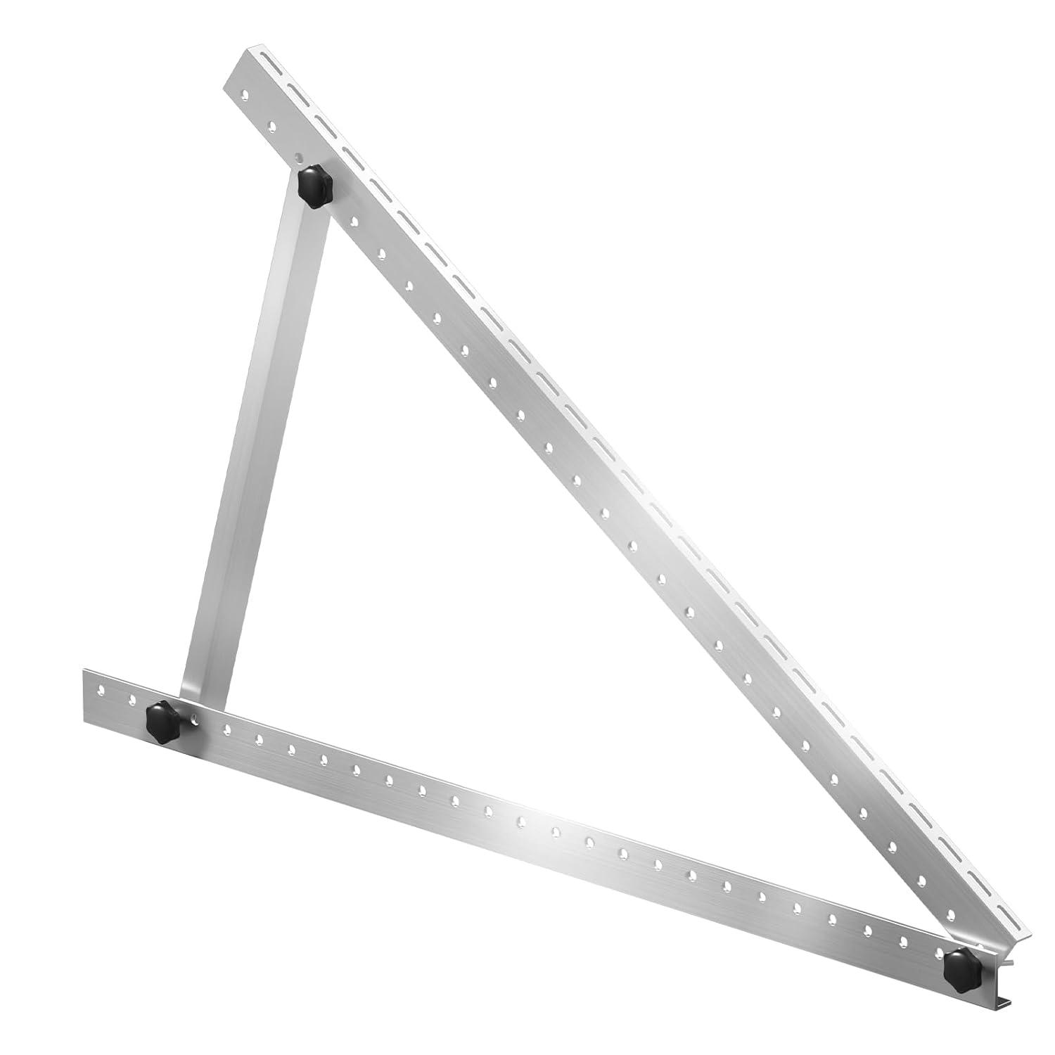 KFFKFF 45-Inch Solar Panel Mount Brackets, Adjustable 0-90° Tilt, Suitable for 100-550W Panels, Aluminum Construction with Foldable Legs for RVs, Roofs, Boats, Off-Grid Applications