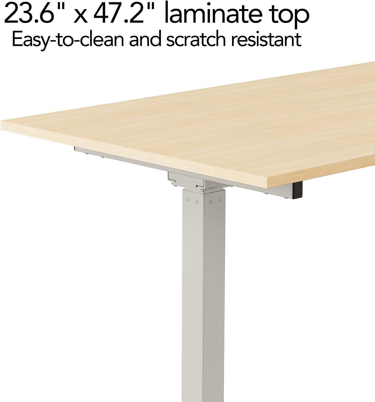 Union & Scale Essentials 48"W Adjustable Standing Desk Natural (UN60415-CC)