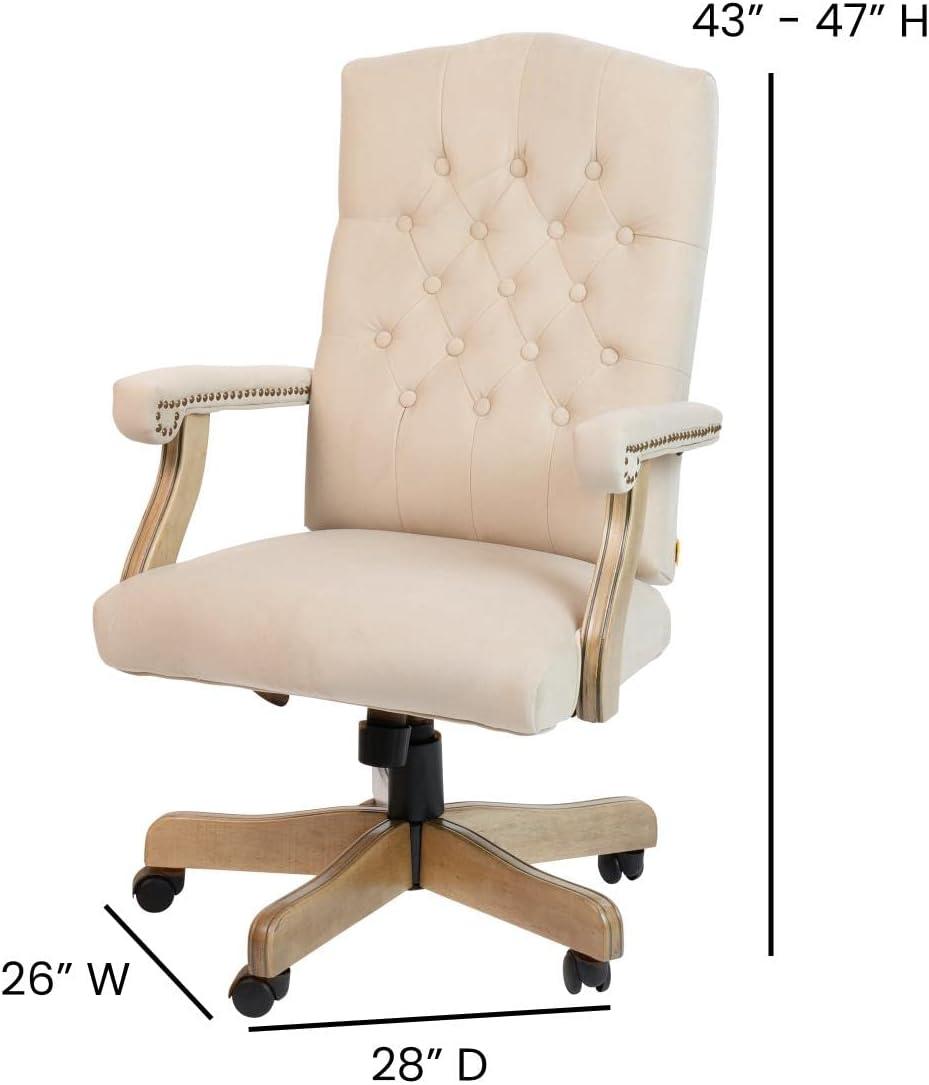 Flash Furniture Martha Washington Executive Swivel Office Chair with Arms