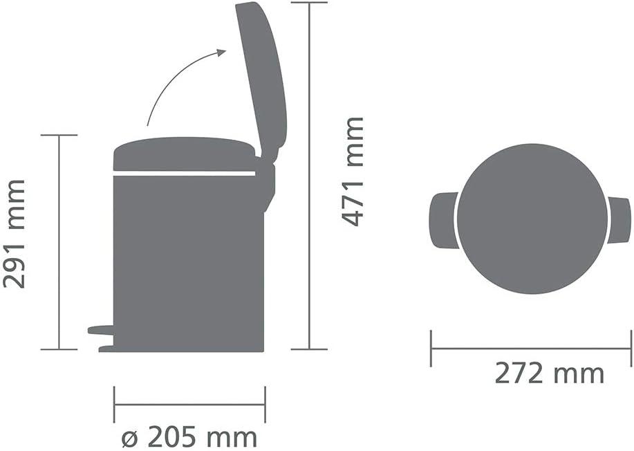 Brabantia NewIcon Step On Trash Can, 1.3 Gallon (5 Liter)