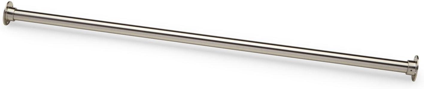 Signature Hardware 66" Brass Straight Shower Curtain Rod