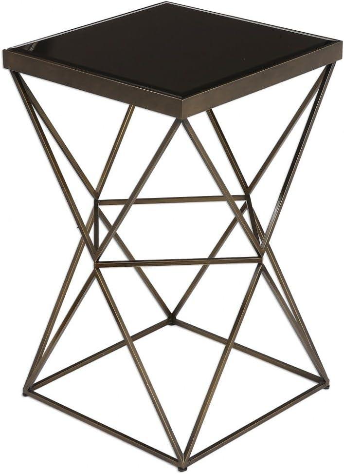 Uttermost Uberto Bronze Caged Frame Accent Table