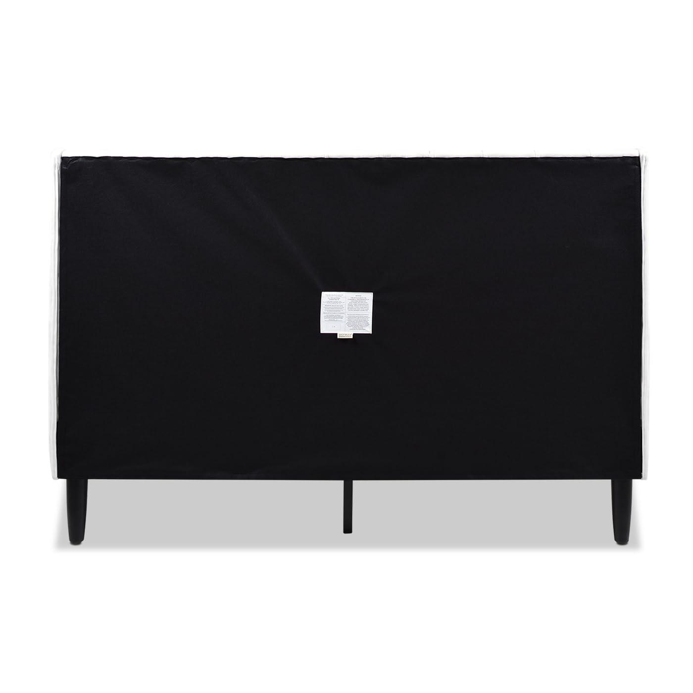 Sandy Wilson Home Aspen Upholstered Platform Bed Queen Cloud White