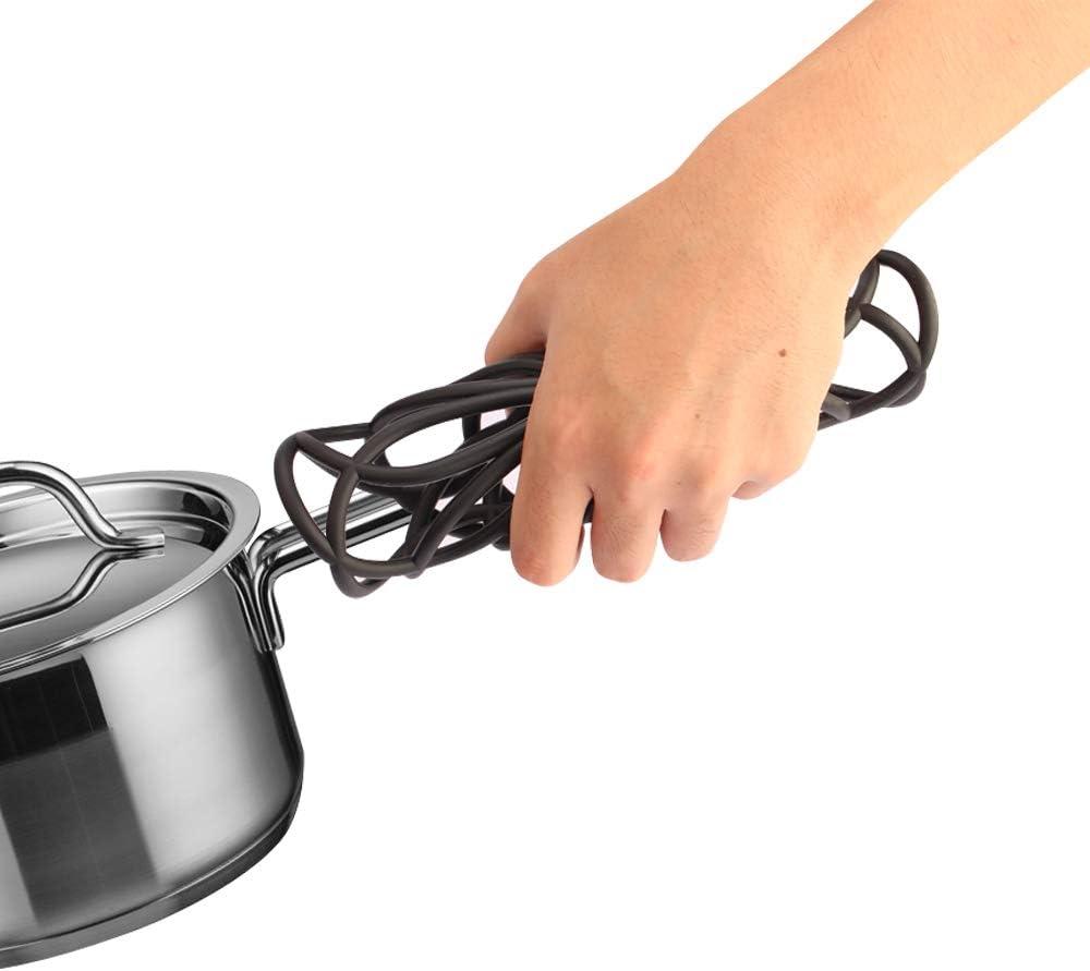 3Pcs Silicone Trivet Mat 7.9inch Anti-Slip Heat-Resistant Hot Pad Set Hollow Flower Shape Non-Stick Decorative Mat for Home Kitchen