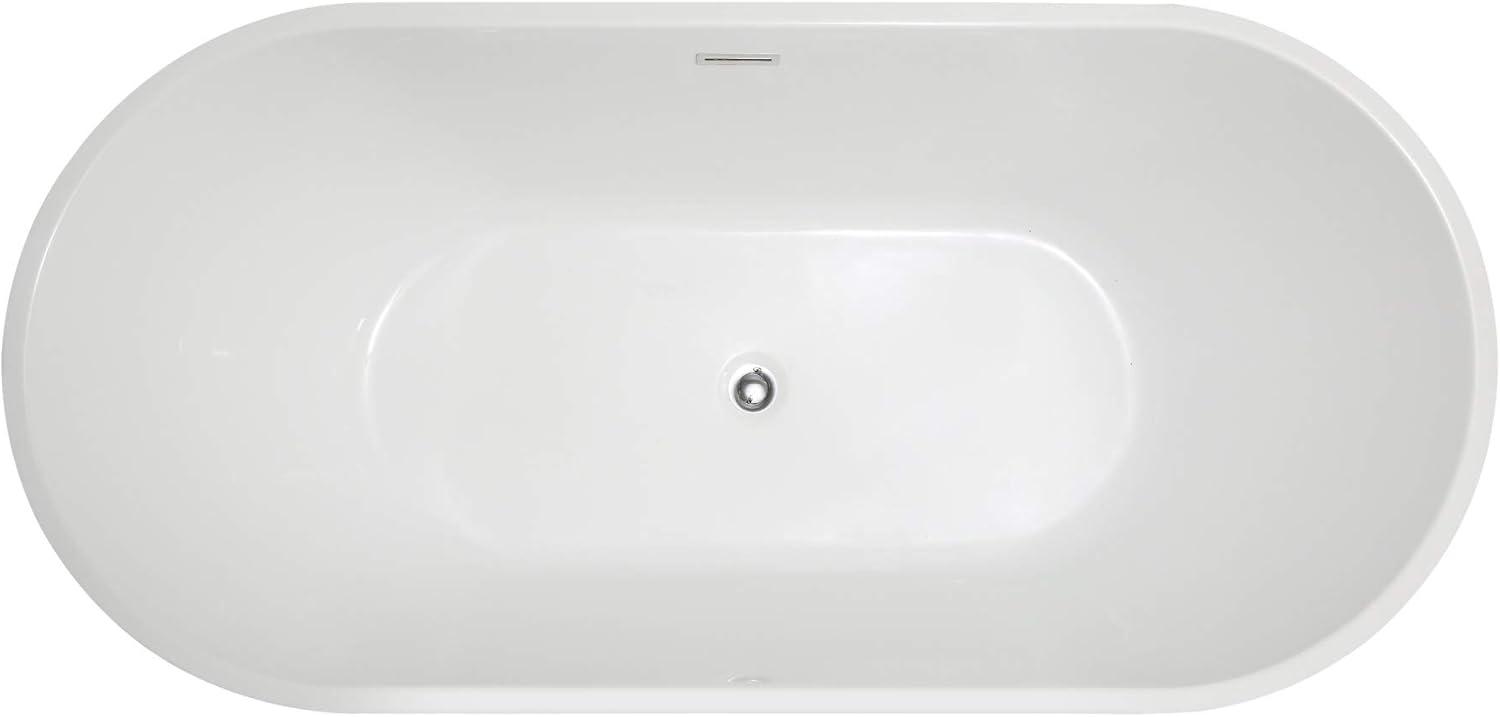 Chand Series 67'' x 32'' Freestanding Soaking Acrylic Bathtub