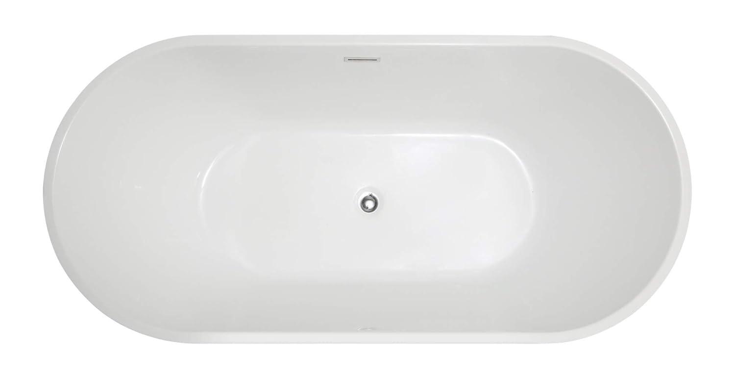 Chand Series 67'' x 32'' Freestanding Soaking Acrylic Bathtub