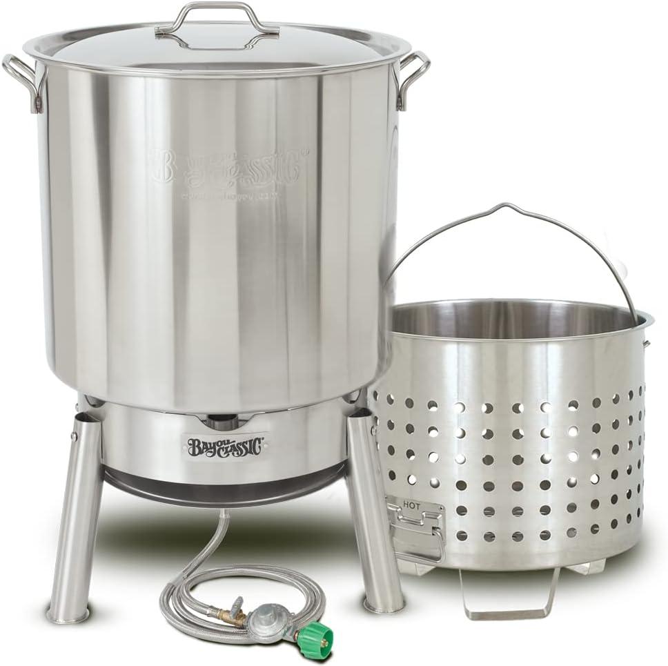 Bayou Classic KDS-982 82 qt. Stainless Steel Boil & Steam Kit