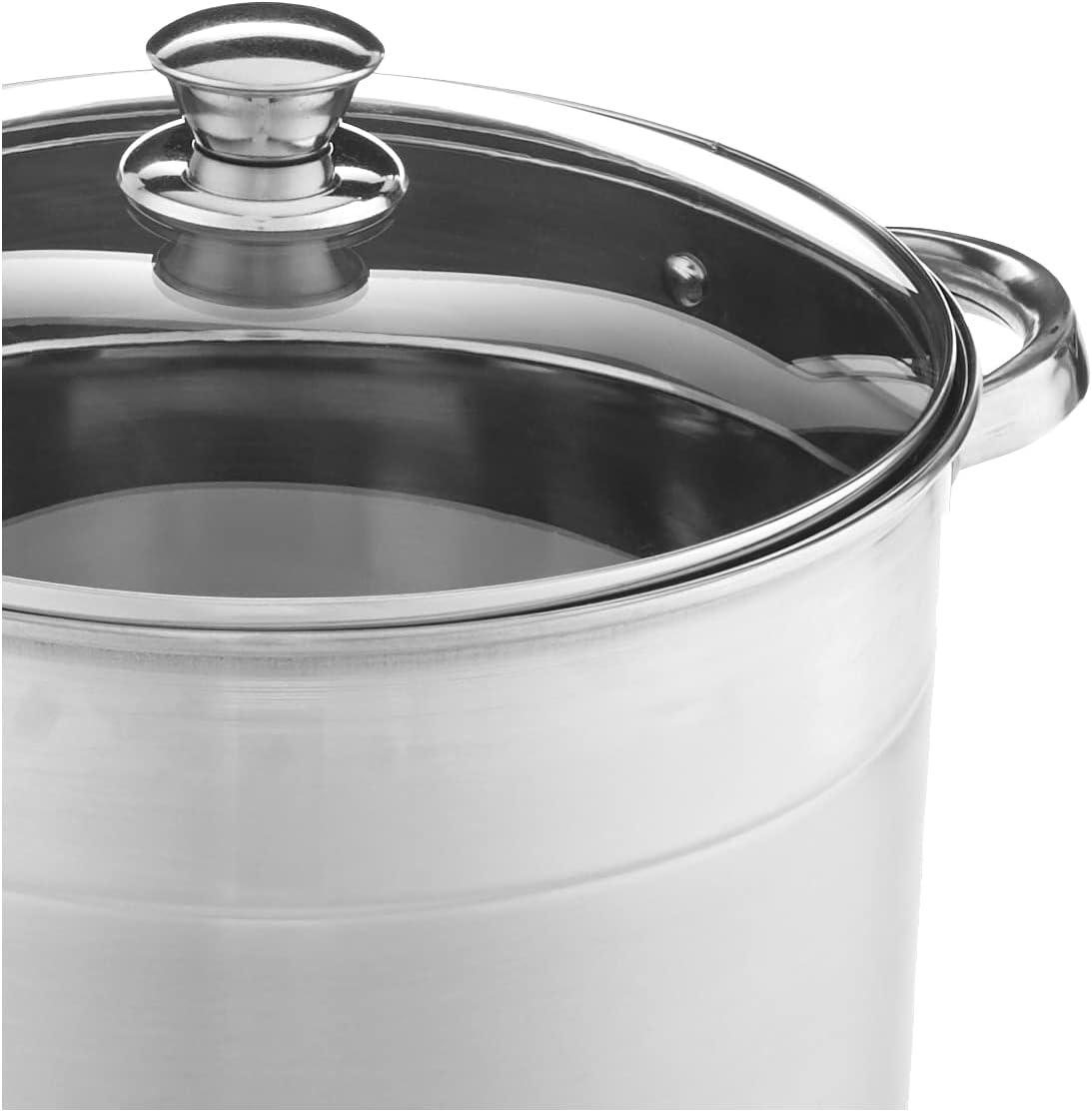 12 Quart Stainless Steel Stockpot with Glass Lid