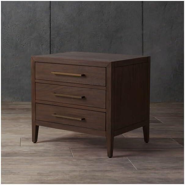 SAFAVIEH Couture Ariella Modern Nightstand with 3 Drawers, Brown