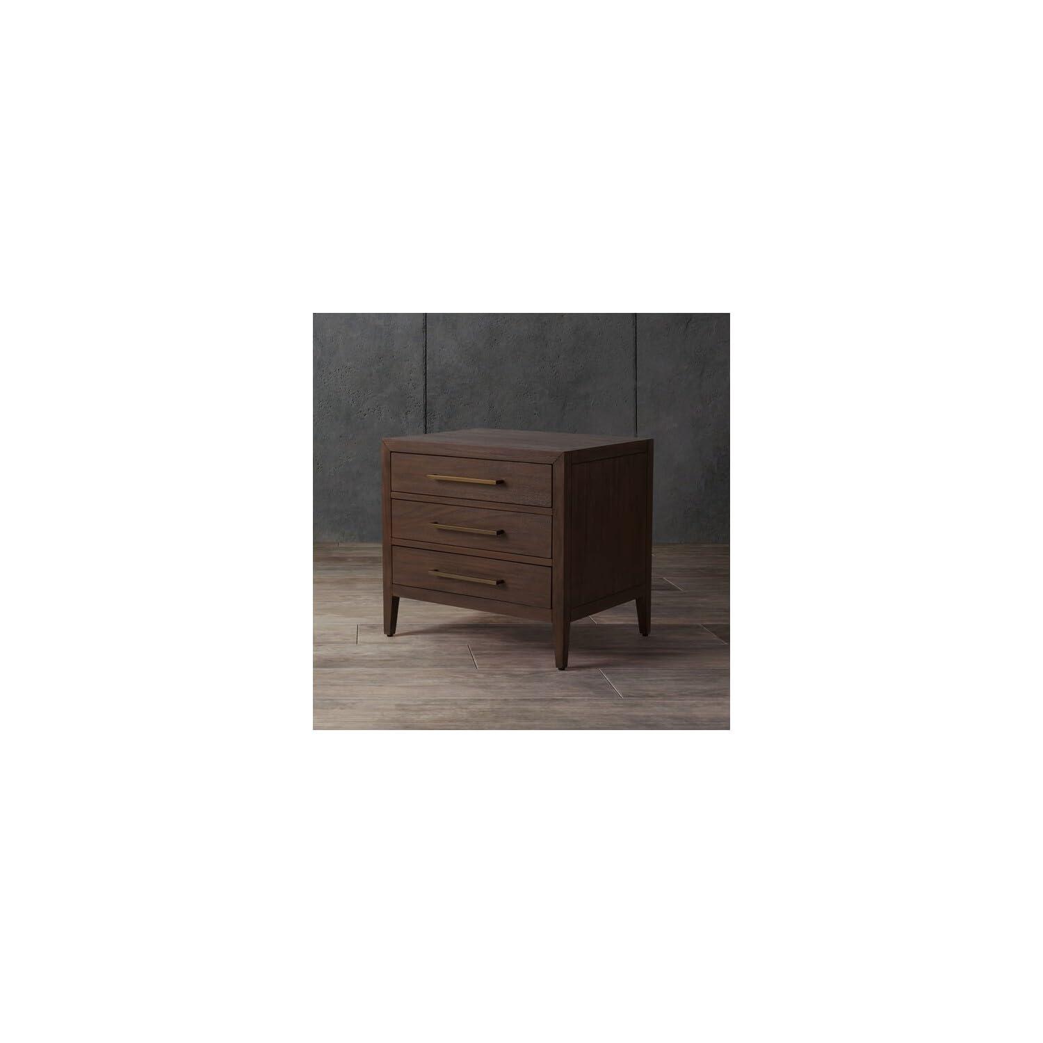 SAFAVIEH Couture Ariella Modern Nightstand with 3 Drawers, Brown