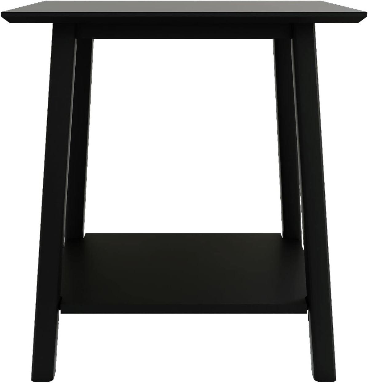 Plank+Beam Nightstand, Solid Wood Mid-Century Modern Bedside Table for Bedroom