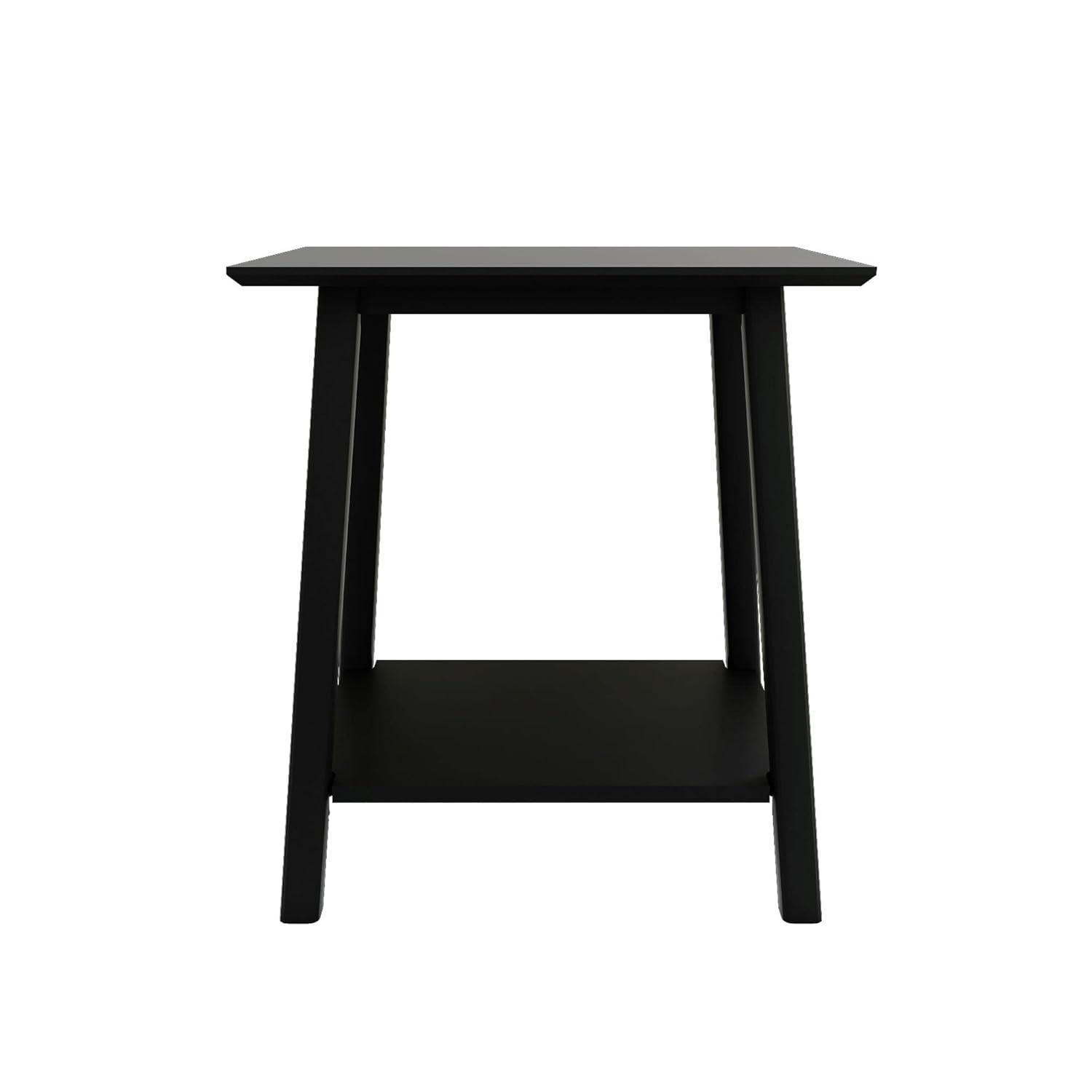 Plank+Beam Nightstand, Solid Wood Mid-Century Modern Bedside Table for Bedroom
