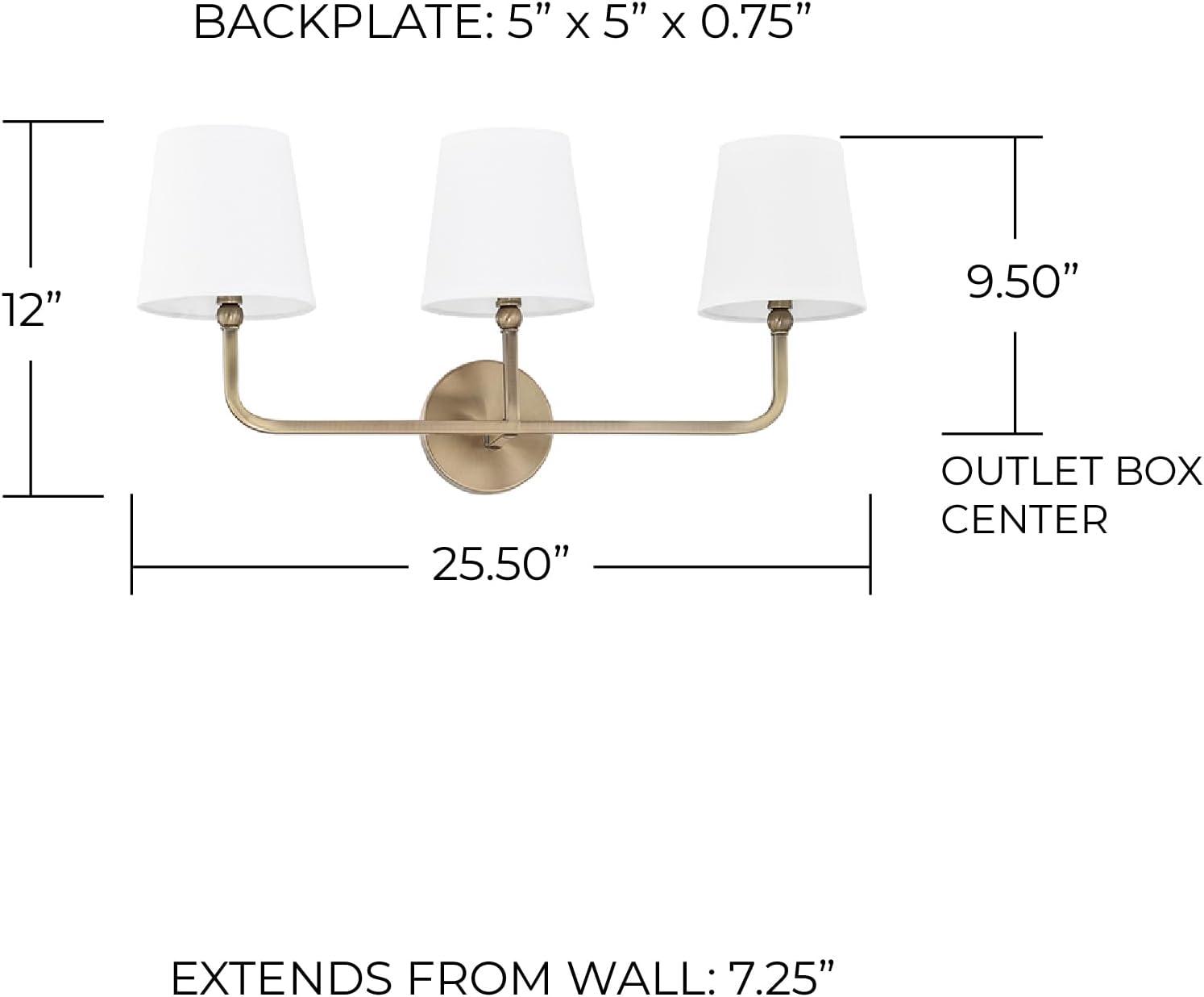 Capital Lighting - Dawson - 3 Light Transitional Bath Vanity Approved for Damp