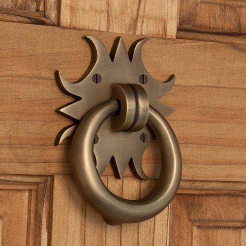 Sun Design Brushed Nickel Solid Brass Door Knocker