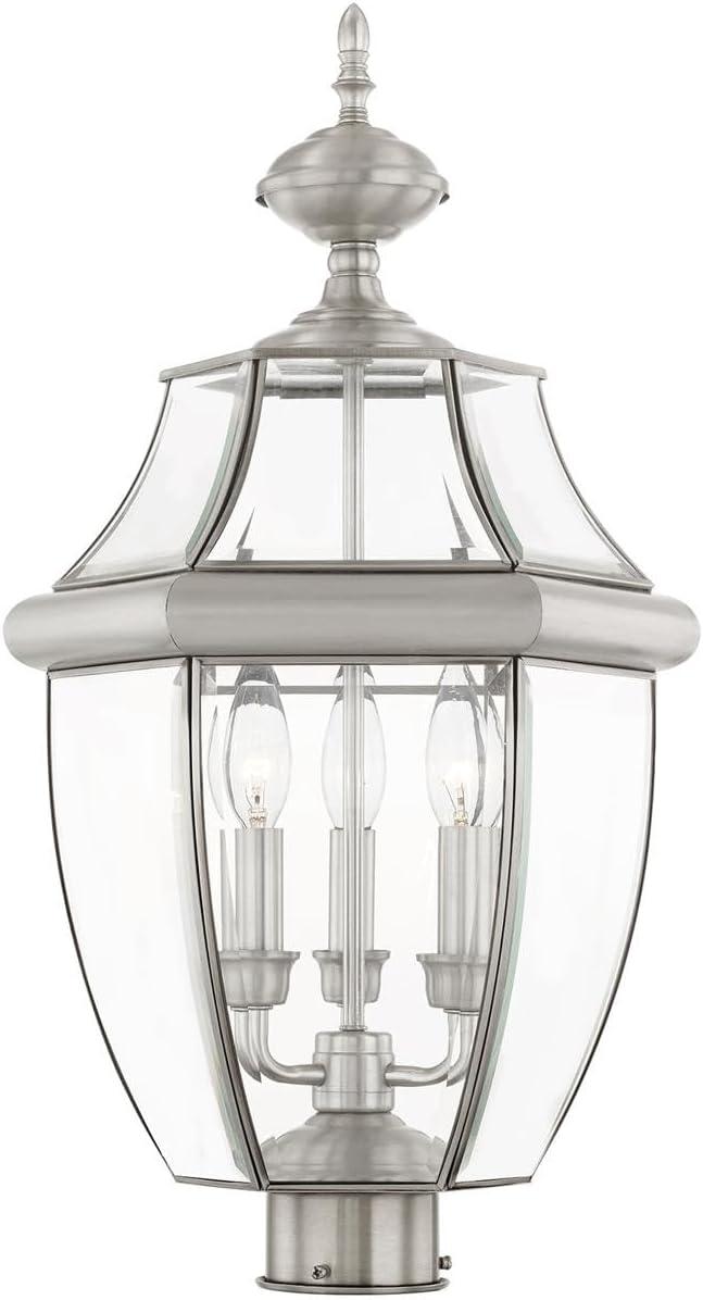 Livex Lighting Monterey 3 - Light Lantern in Brushed Nickel