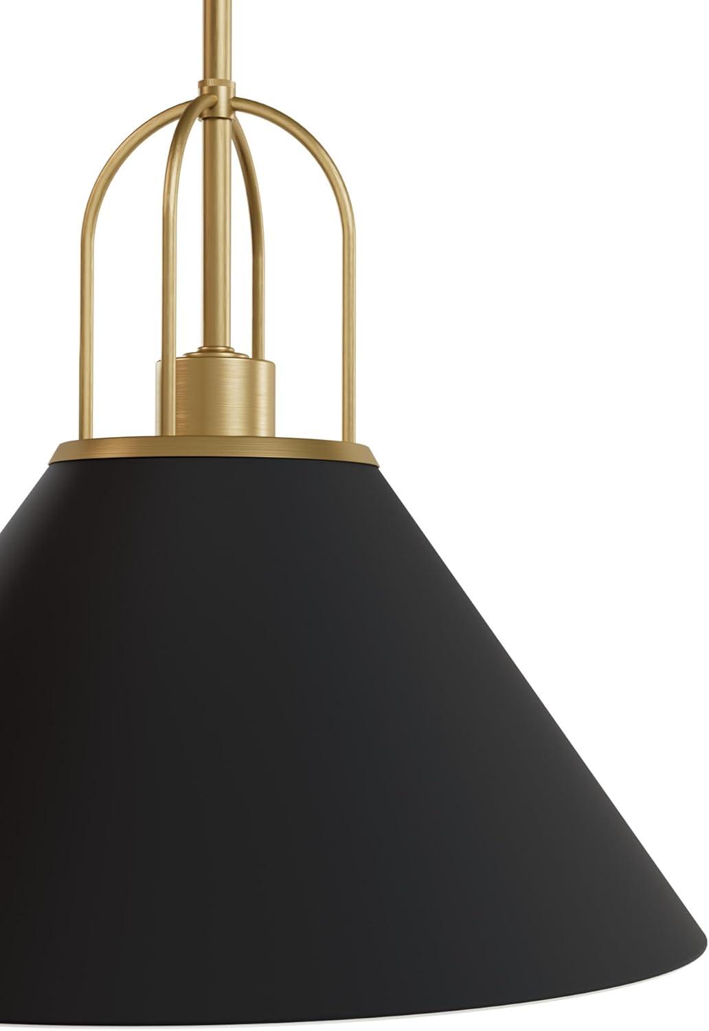 Jasmine Roth Collection + Hunter Jasmine Roth 1 - Light Flat Matte Black Cone Pendant