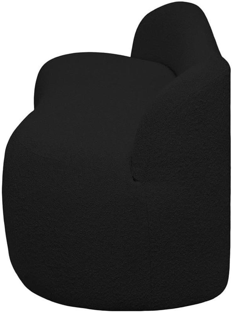 Meridian Furniture Flair Black Boucle Fabric Bench