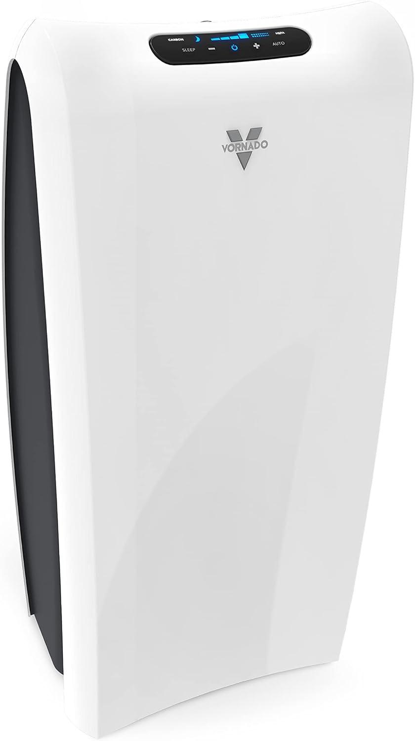 Vornado AC550 Whole Room True HEPA Air Purifier White: 4 Settings, Quiet, Easy Filter Change, 300-500 sq. ft. Coverage