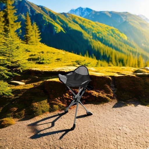 TravelChair Slacker Camping Chair with Adjustable Carry Strap, Black