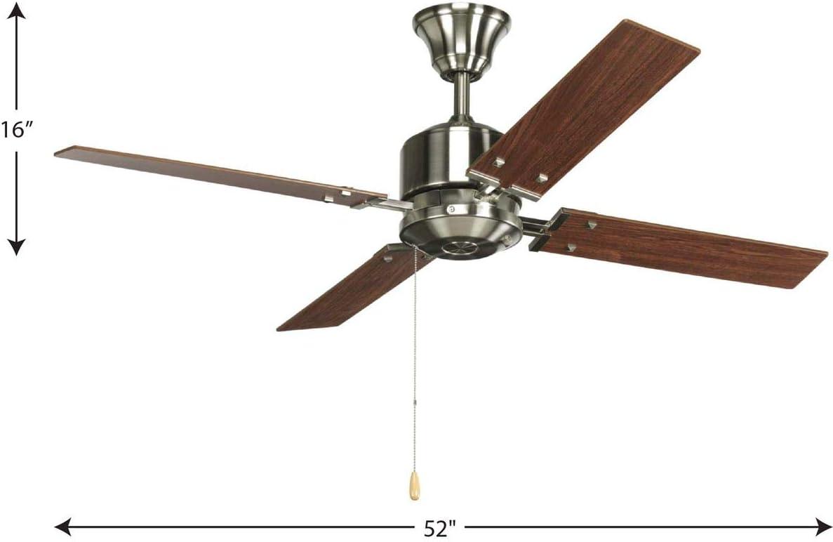 Progress Lighting North Park North Park 52" 4 Blade Indoor Ceiling Fan - Nickel