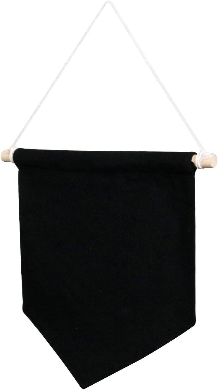 Pin Display Pennant Banner Enamel Lapel Pin Badge Flag Plain Blank Canvas Wall Banner(Black/ )